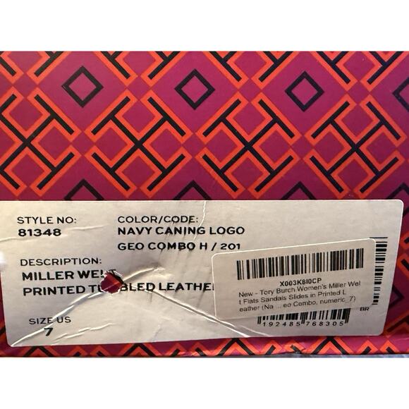 Tory Burch Miller blue geo metro blue print 7 - Picture 6 of 7